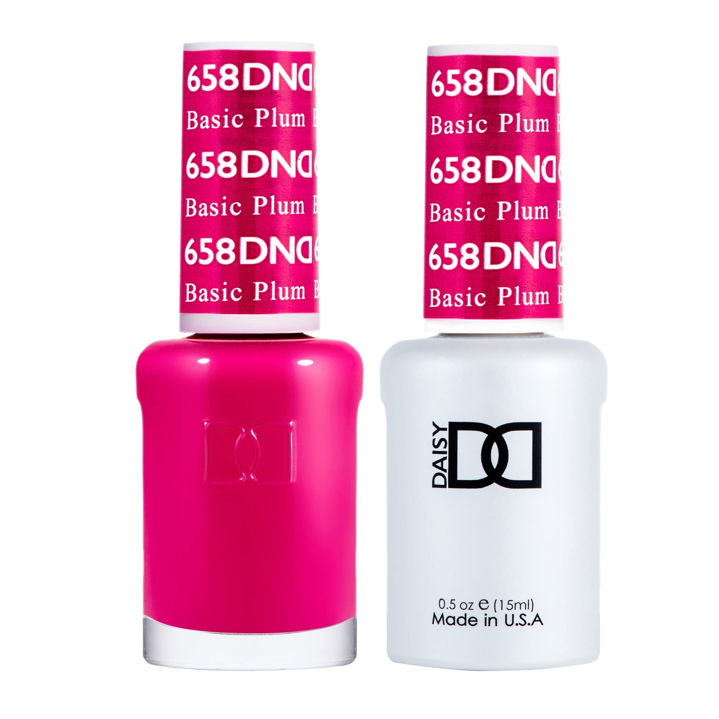 DND Gel Polish Set, Purple Collection, UV/LED Gel Polish and Air Dry Nail Lacquer, Matching Chip-Free Polish Duo, 658 Basic Plum, 0.5 Fl Oz Beauty & Personal Care DAISY DND