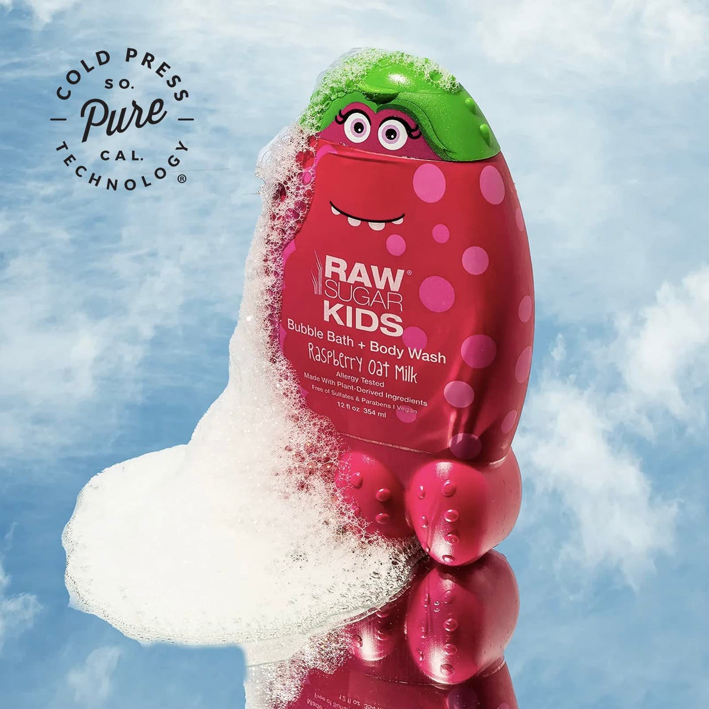 Kids' 2-in-1 Bubble Bath + Body Wash - Strawberry Vanilla - 12 oz Beauty and Personal Care RAW SUGAR