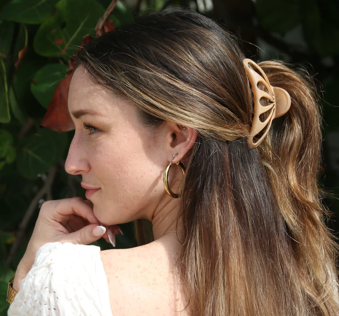 Camila Paris CP3054 French Hair Clip for Women with Thick, Long and Curly Wavy hair, Beige, No Slip Girls Fashion Styling Hair Accessory, Strong Hold Beauty & Personal Care Camila