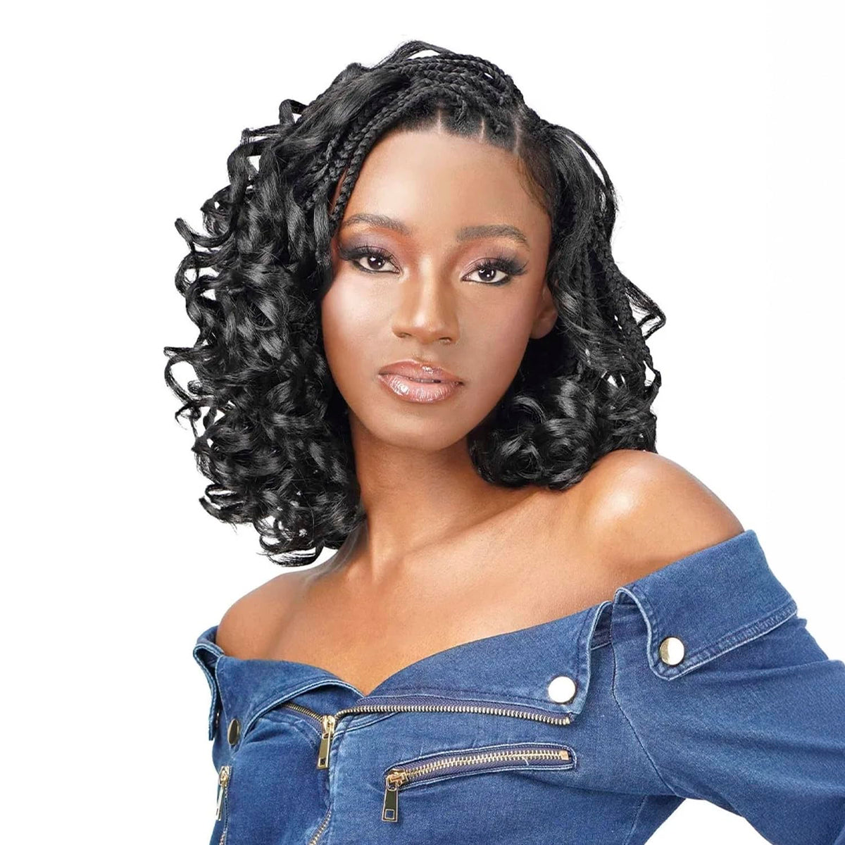 Royal Zury Synthetic Hair Crochet Braids V11 French Curl 9"10"11" (FS1B/30)