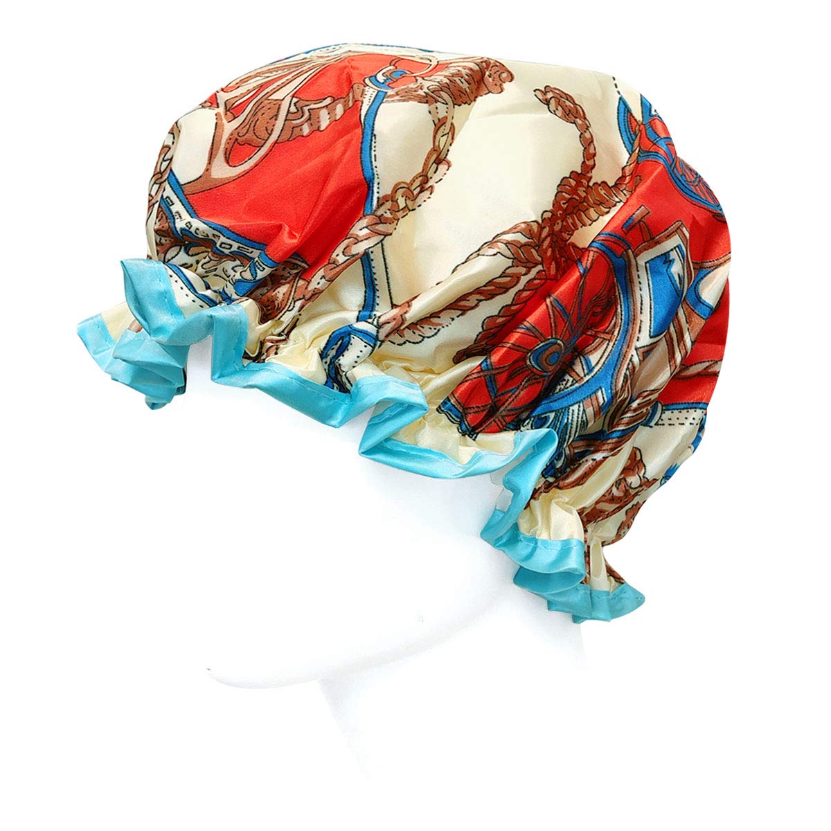 Wrapables® Stylish Double Layer Waterproof Shower Caps (Set of 4), Retro Floral Beauty and Personal Care Wrapables