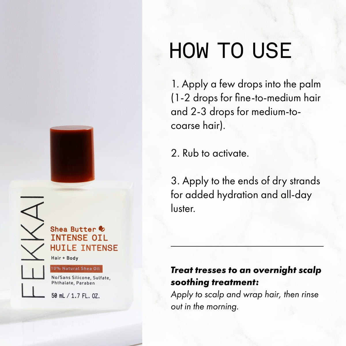 Fekkai Shea Butter Intense Oil For Curly Hair | Moisturizing | Curl and Shine | Hydrate and Repair | Clean, Vegan | Sulfate Free, 1.7oz