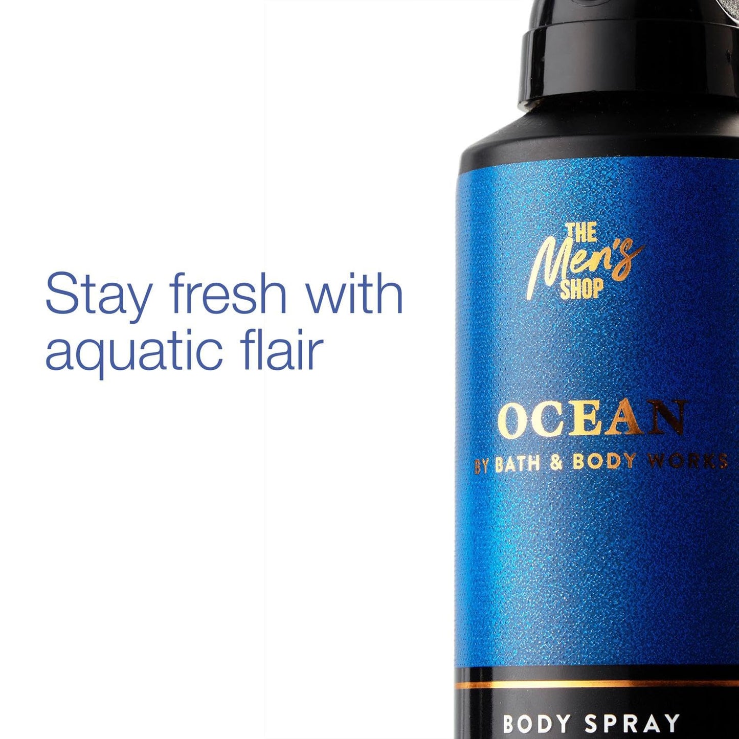 Bath & Body Works Body Spray for Men, Ocean Scent, Men’s Spray with Long-Lasting Personal Fragrance, Fresh Coastal Air & Cypress Scent, 3.7 oz - 1 Beauty & Personal Care Bath & Body Works