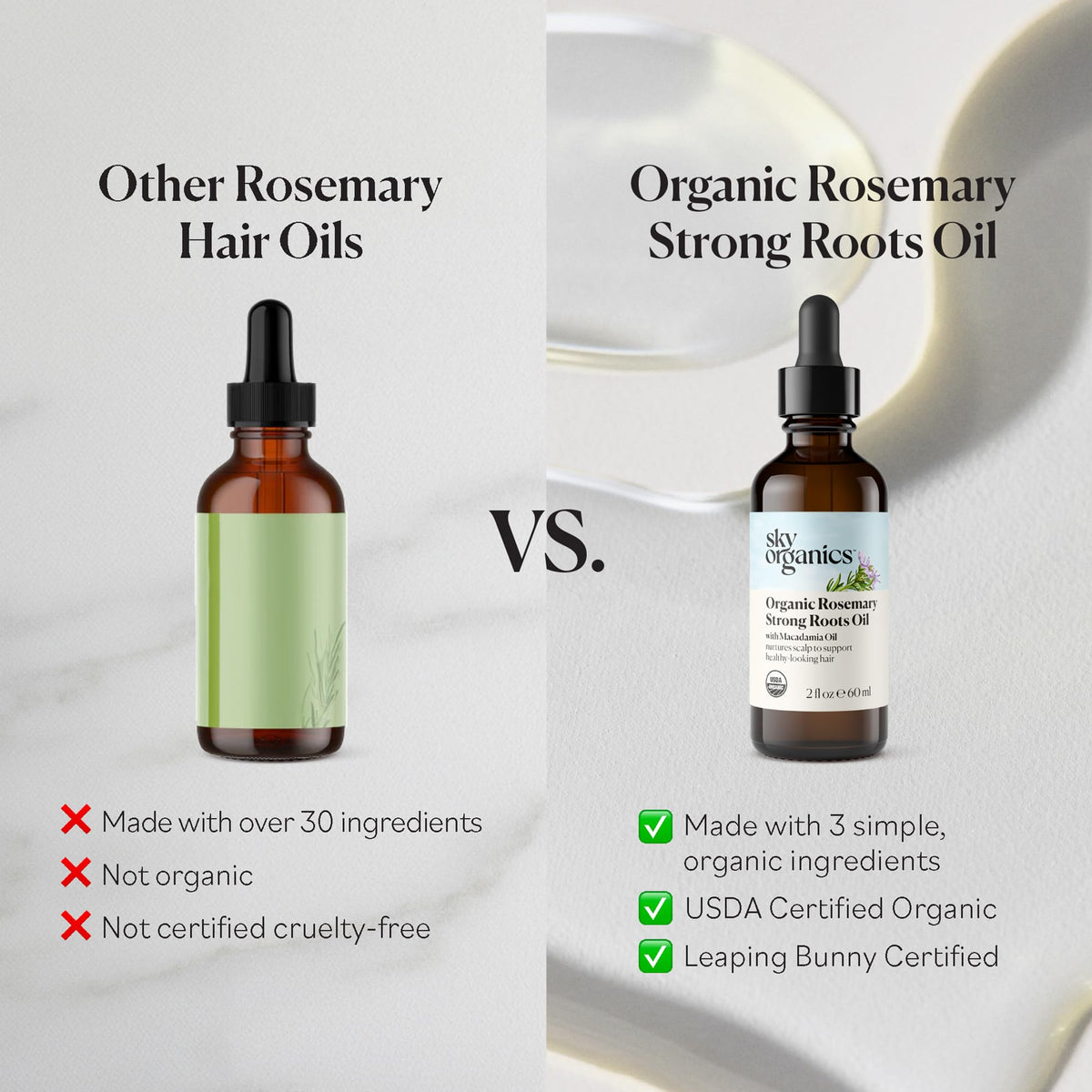 Sky Organics Organic Rosemary Strong Roots Oil, Hair & Scalp Serum 2 fl oz