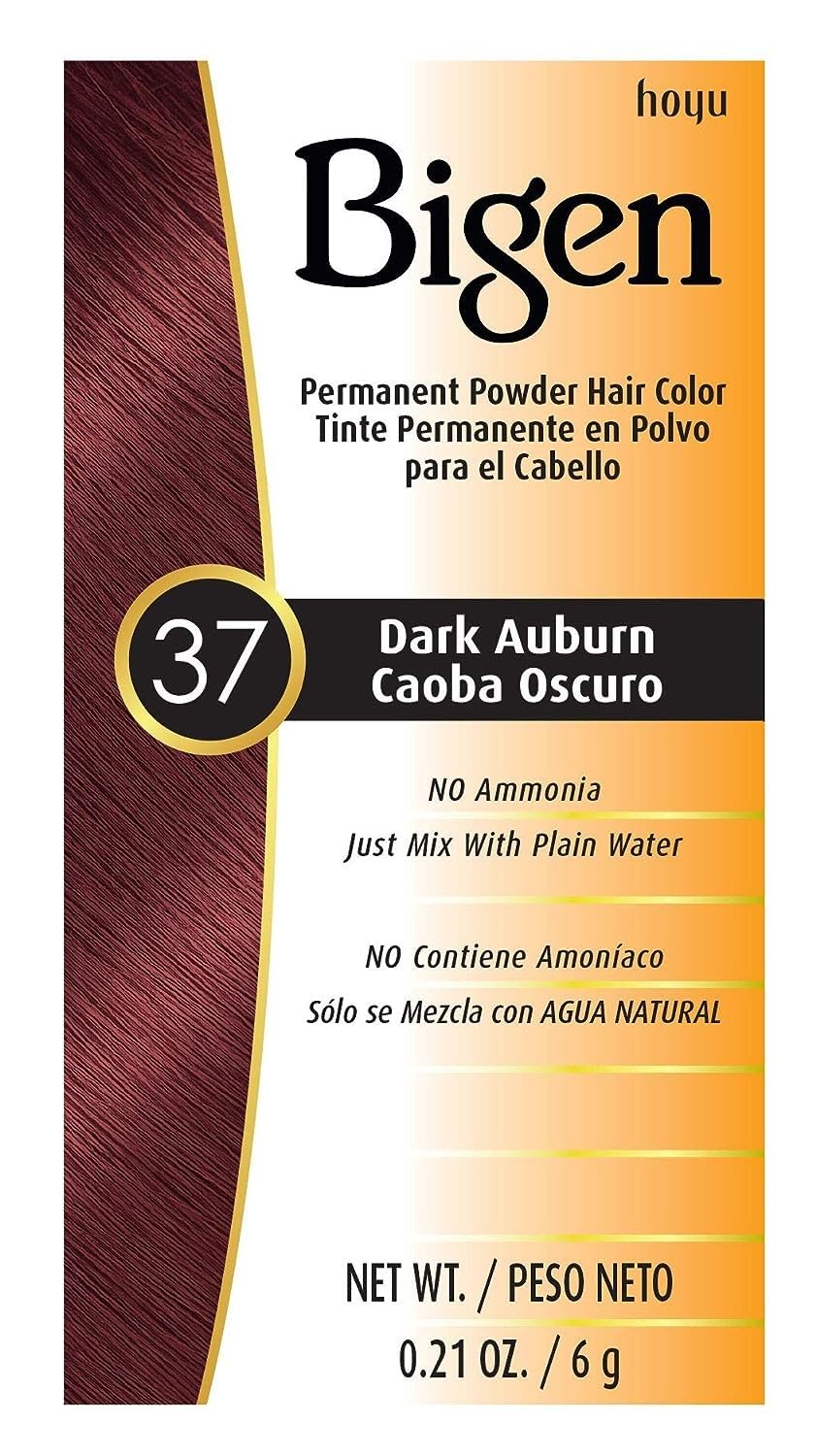 Bigen Powder Hair Color #37 Dark Auburn 0.21 Ounce (6ml) (3 Pack) Beauty & Personal Care Bigen