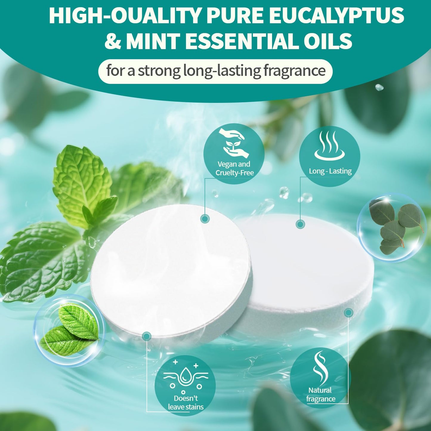 NEWFEIFAN Shower Steamers Aromatherapy, 8Pcs Eucalyptus & Menthol Baht Bomb Beauty and Personal Care NEWFEIFAN