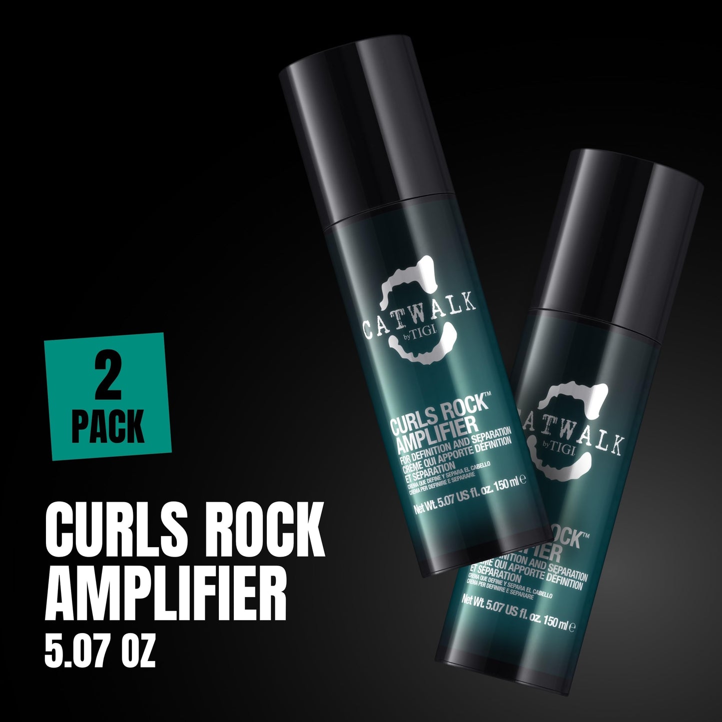 Catwalk Curls Rock Amplifier Shaping Cream by TIGI 2-Pack - Curl Cream for Defining Wavy, Curly Hair - Flexible Hold, Frizz Control + Anti-Humidity Beauty & Personal Care TIGI
