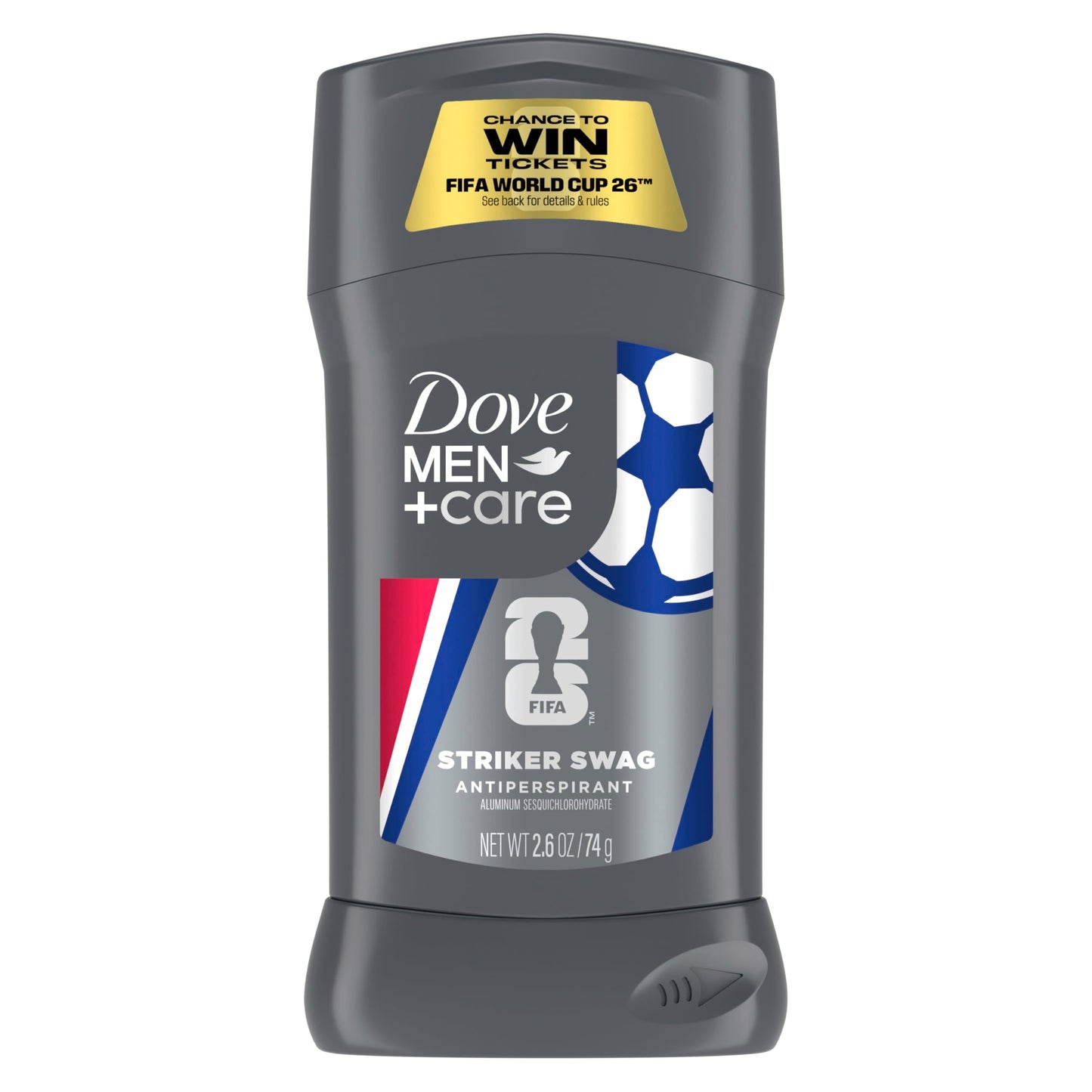 DOVE MEN + CARE Striker Swag Antiperspirant Stick - FIFA World Cup 2026 Edition, 72H Odor?Neutralizing Protection, Skin?Caring Formula - 2.6 oz Beauty and Personal Care DOVE MEN + CARE