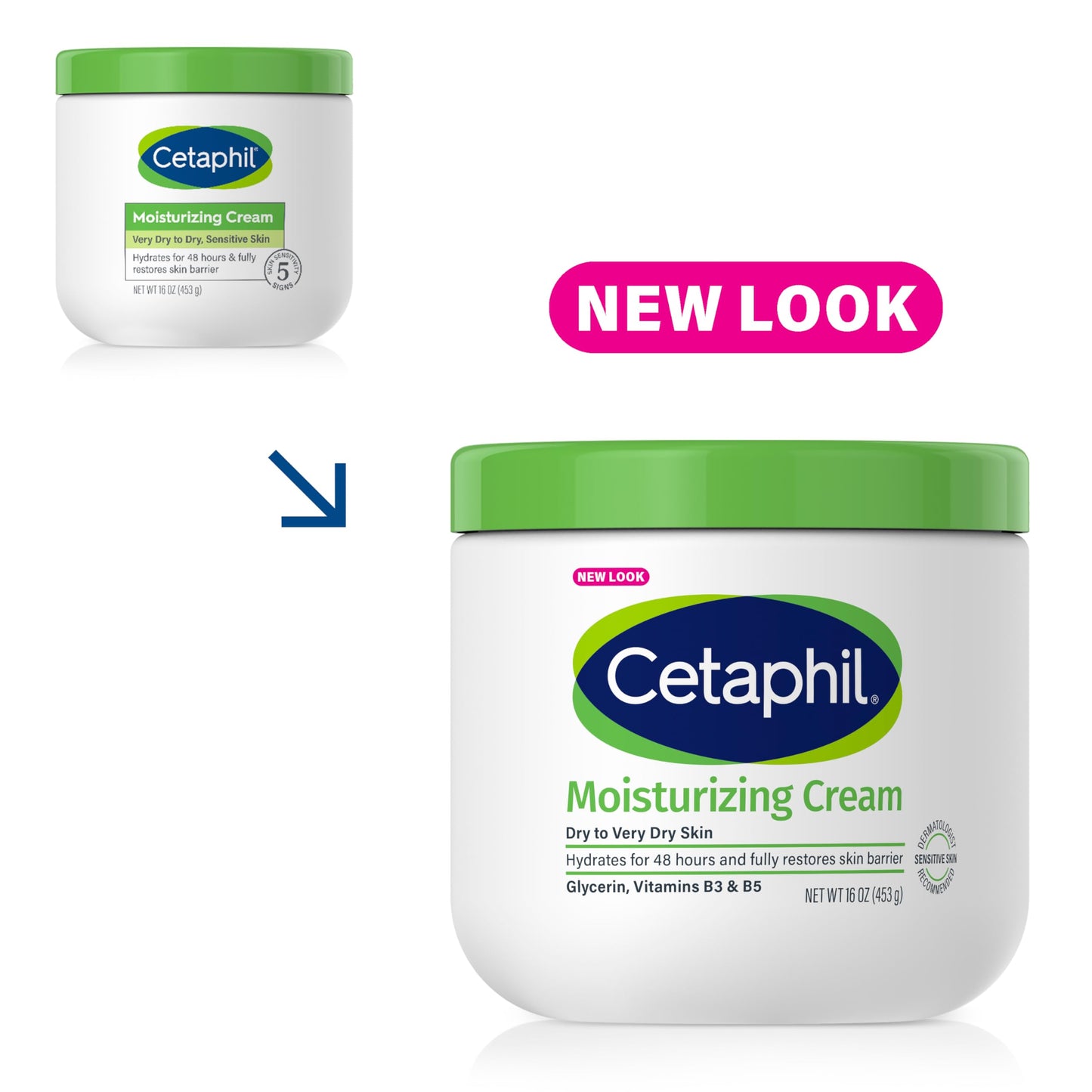 Cetaphil Face & Body Moisturizer, Hydrating Moisturizing Cream for Dry to Very Dry, Sensitive Skin, NEW 16 oz, Fragrance Free, Non-Comedogenic Beauty & Personal Care Cetaphil