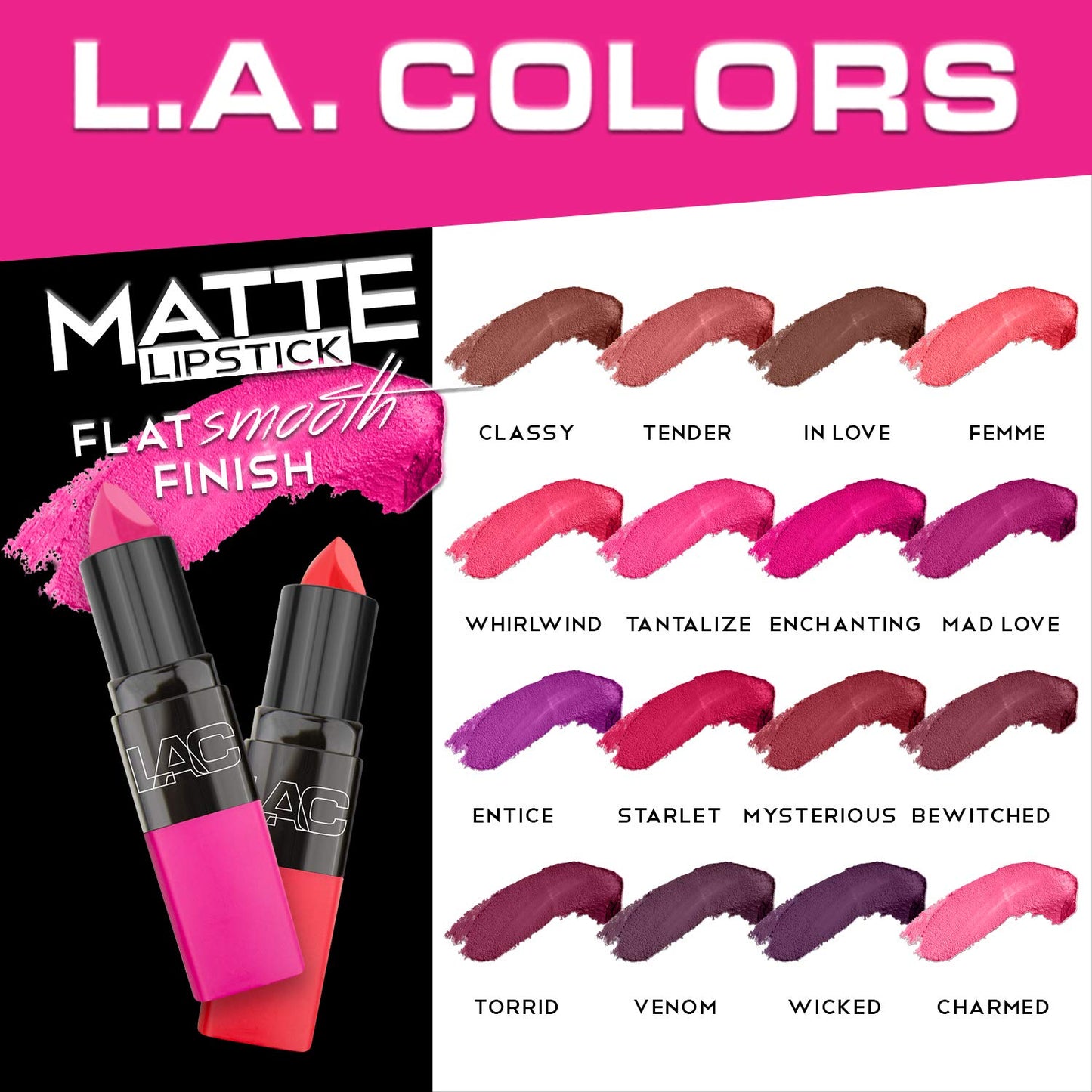 L.A. COLORS Matte Lipstick, Tantalize CML466 Beauty & Personal Care L.A. COLORS