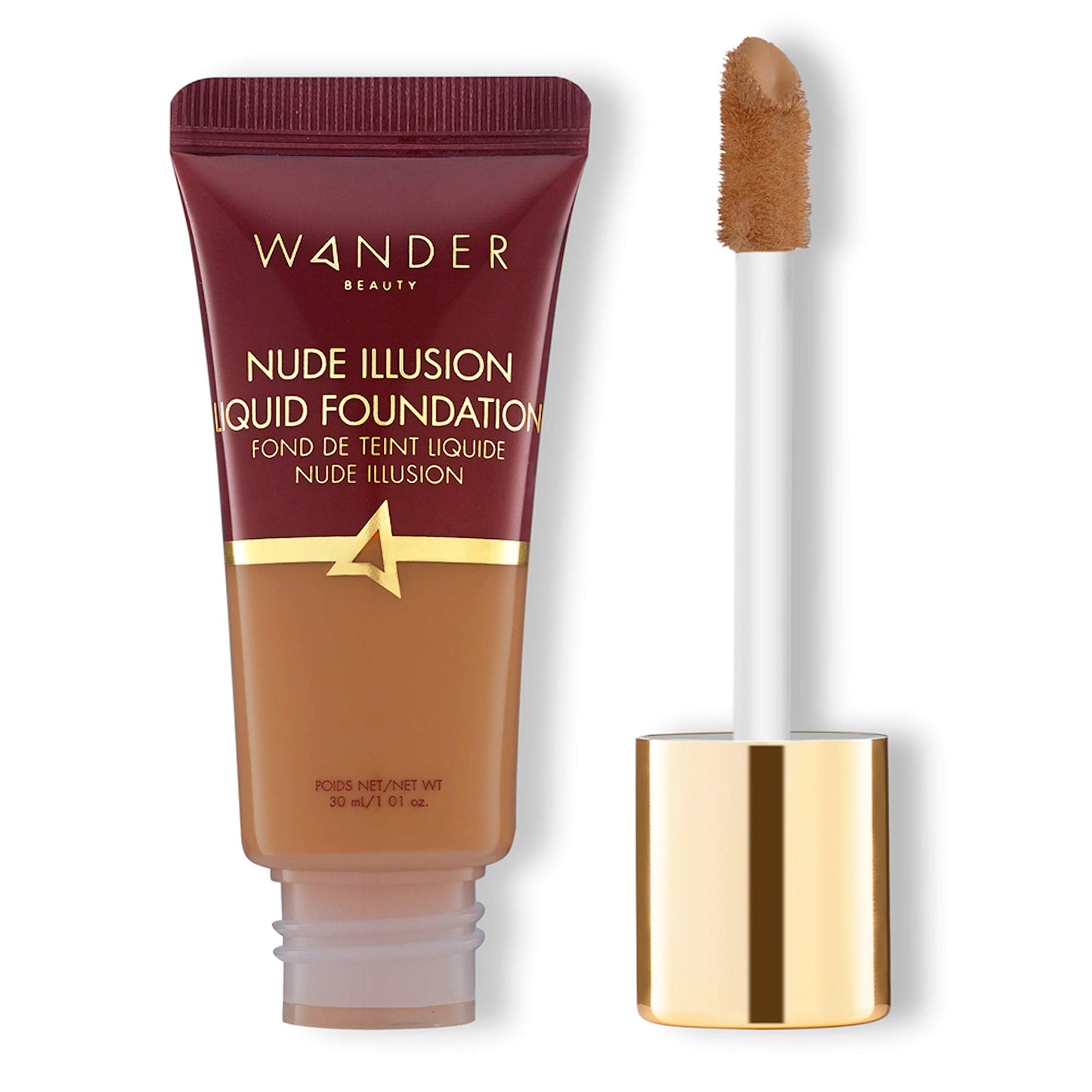 Wander Beauty Nude Illusion Liquid Foundation - Medium to Full Coverage Foundation with Niacinamide & Lotus Extract - Natural Skin Finish - Blurs Beauty & Personal Care Wander Beauty
