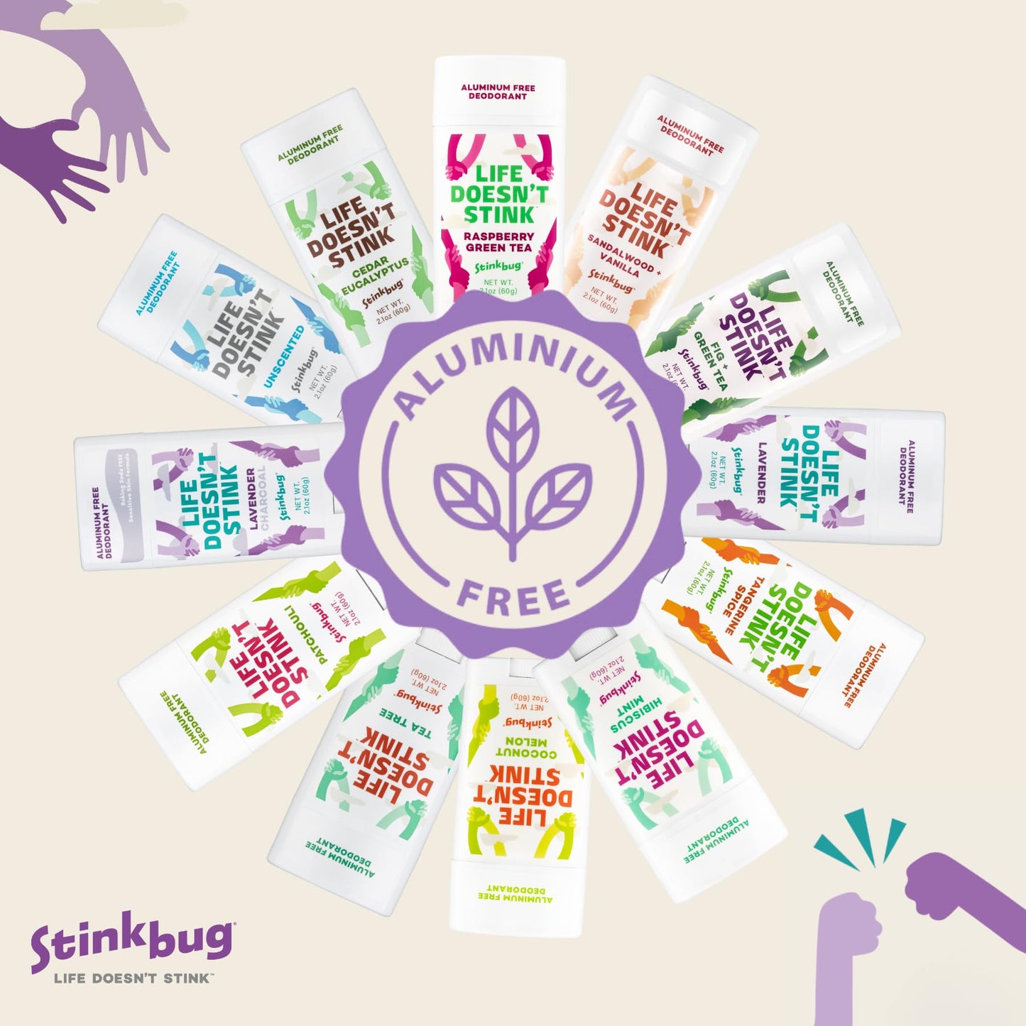 Stinkbug Naturals Organic Aluminum Free Deodorant Stick with Amber Sage, Coconut Oil and Activated Charcoal, Paraben Free, Sensitive Skin Deodorant Beauty and Personal Care Stinkbug