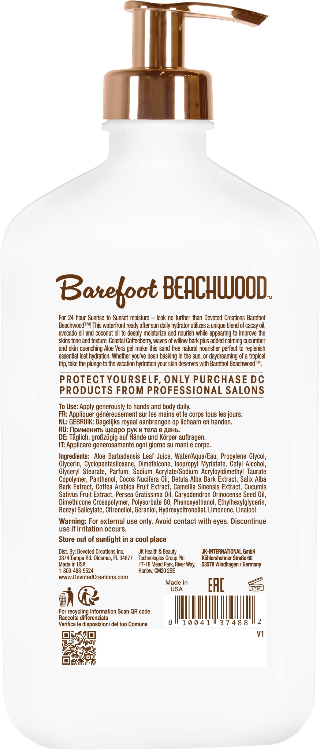 Devoted Creations Barefoot Beachwood All Day Body Moisturizer Beauty & Personal Care Devoted Creations