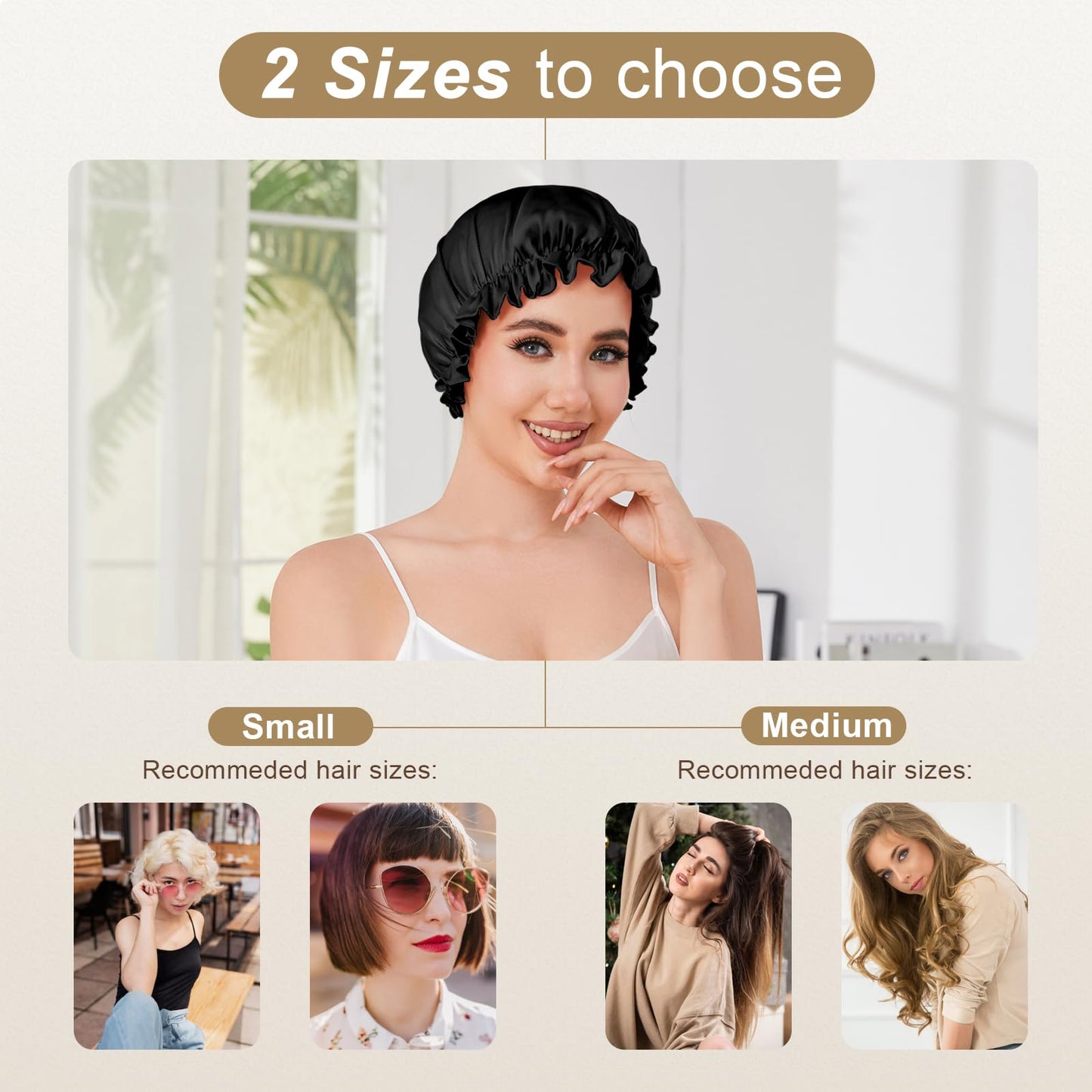 THXSILK 100% Pure Mulberry Silk Bonnet for Sleeping Women Hair Bonnet with Elastic Band Soft Sleep Caps for Women Silk Hair Wrap for Sleeping(M Beauty and Personal Care THXSILK
