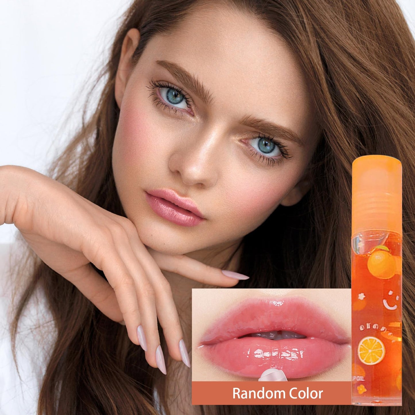 Naysku Fruity Flavors Rolling Ball Lip Oil - Fruit-Flavored Lip Gloss, Clear Color Lip Gloss Sets, Long Lasting Moisturizing Lip Balm, Roll-On Lip Beauty & Personal Care Naysku