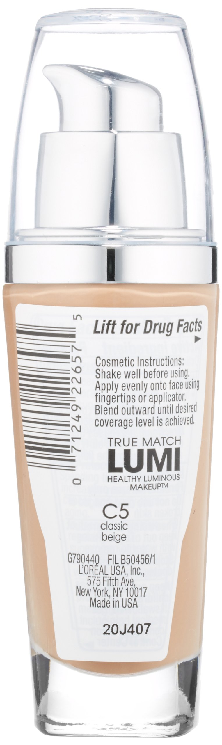 L'Oréal Paris True Match Lumi Healthy Luminous Makeup, C5 Classic Beige, 1 fl. oz. Beauty & Personal Care L'Oreal Paris