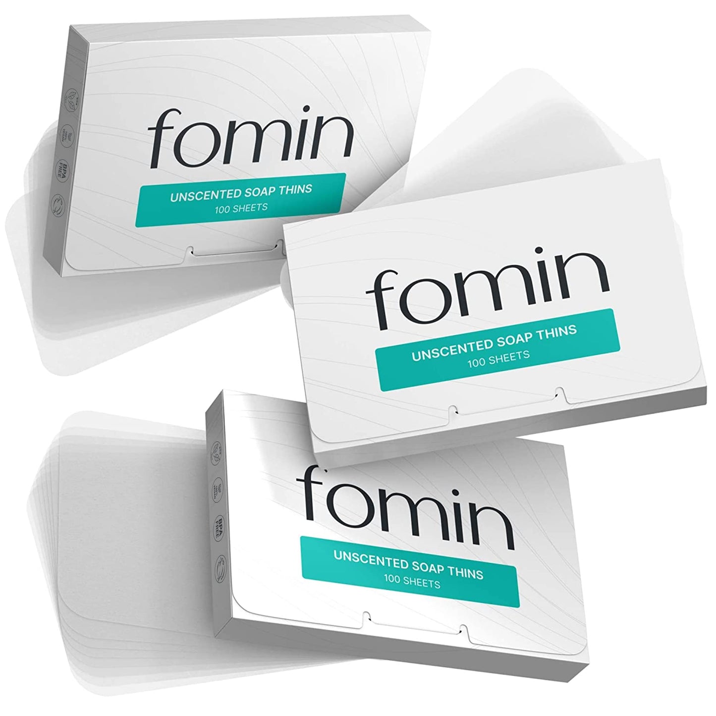 FOMIN - Paper Soap Sheets for Hand Washing - (300 Sheets) Unscented Portable Travel Soap Sheets, Dissolvable Camping Mini Soap, Portable Hand Soap Beauty and Personal Care FOMIN Default Title