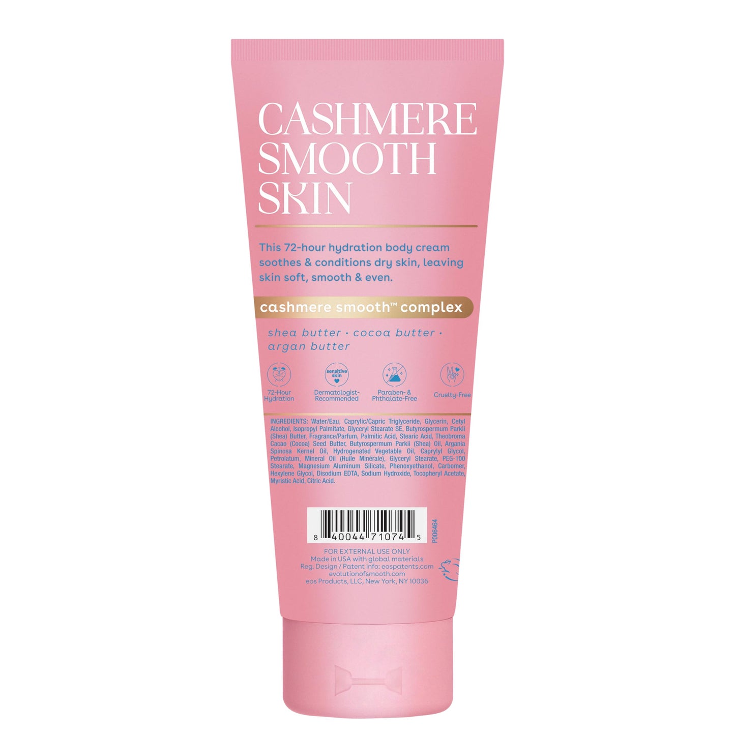 eos Cashmere Skin Collection Post-Shave Smooth Body Cream- Vanilla Cashmere, 72-Hour Hydration, Nourishing, Body Care, Shea Butter, 7 fl oz Beauty & Personal Care eos