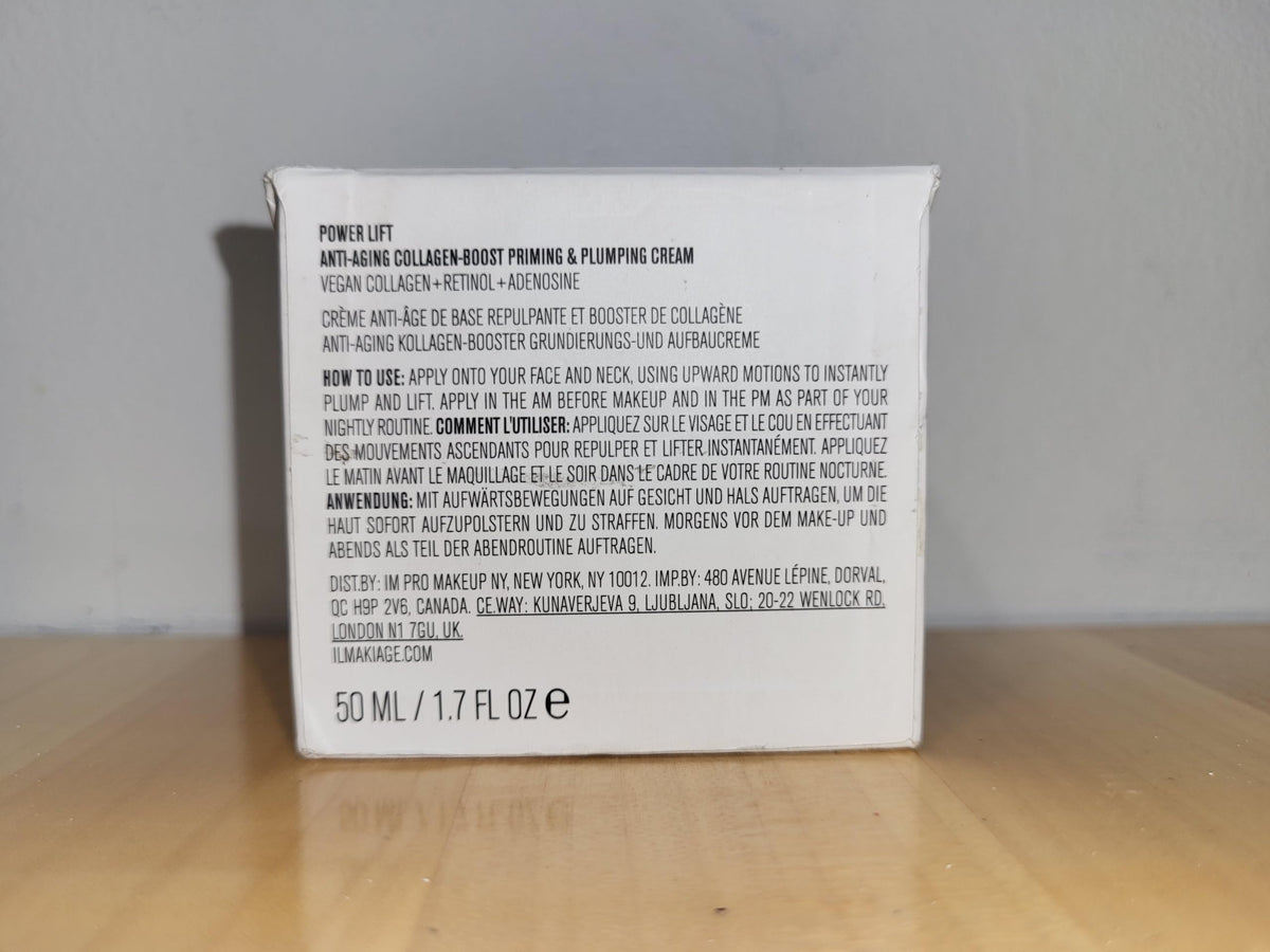 Il Makiage Power Lift Plumping Cream Anti-Aging Collagen-Boost Priming & Plumping Cream Vegan Collagen + Retinol + Adenosine
