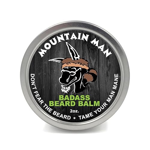 Badass Beard Care Beard Balm - Mountain Man Scent, 2 Ounce - All Natural Ingredients, Keeps Beard and Mustache Full, Soft and Healthy, Reduce Itchy Beauty & Personal Care Badass Beard Care