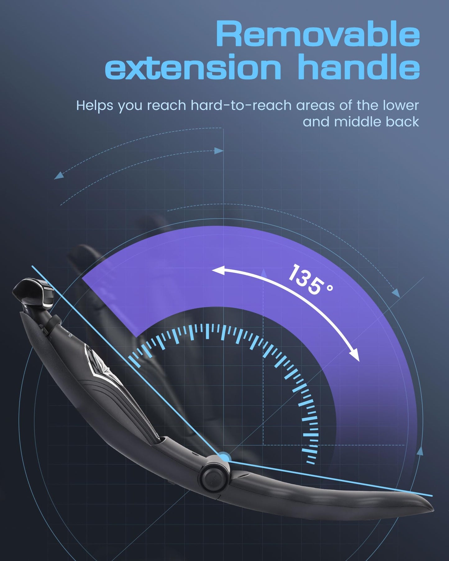 Mens Back Shaver with Long Handle, Multifunctional Self-Service Electric Back Hair Razor with Detachable Handle, Trimmer for Men with Back Attachment Beauty and Personal Care kurtmark