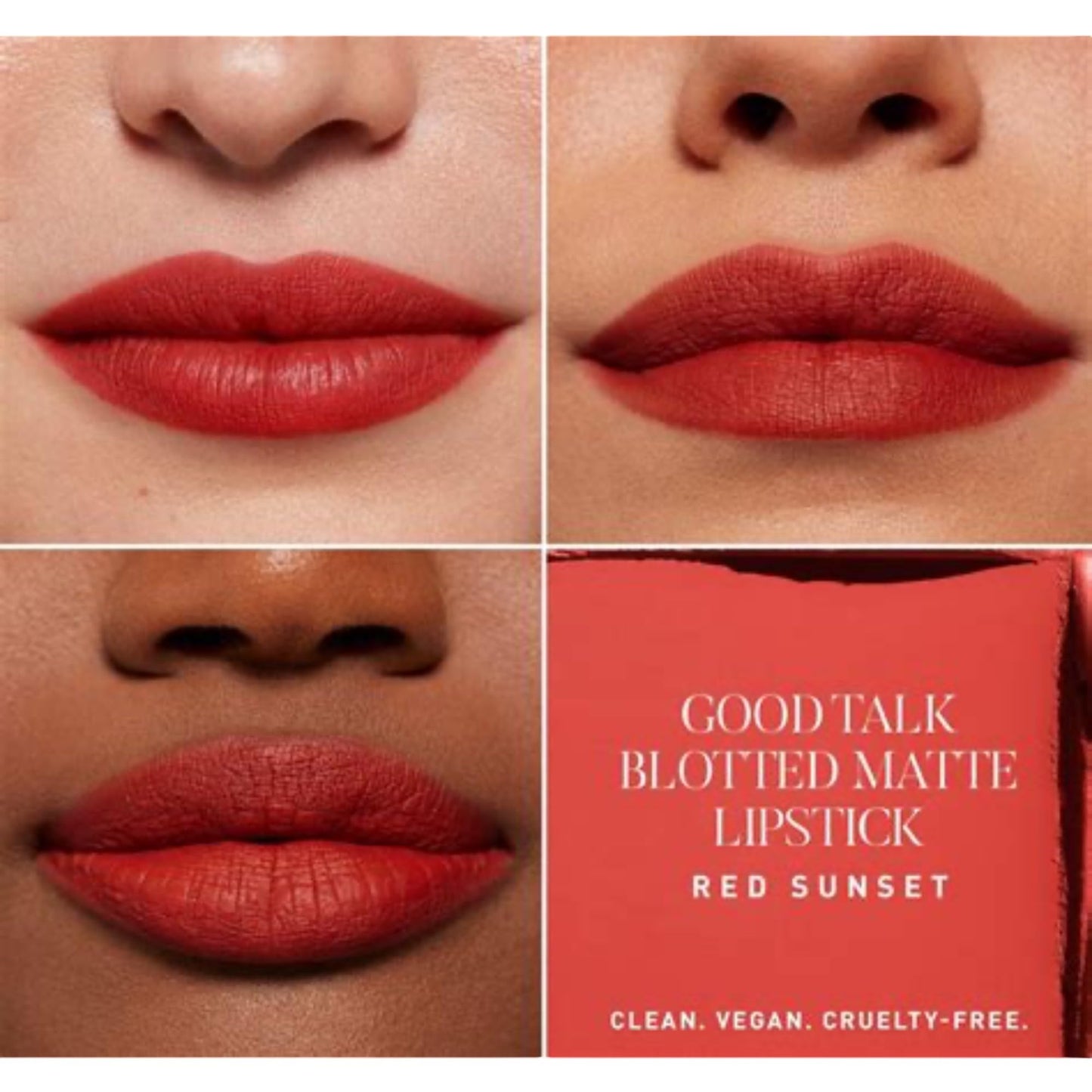 Good Talk Blotted Matte Lipstick - Red Sunset Beauty & Personal Care Morphe 2