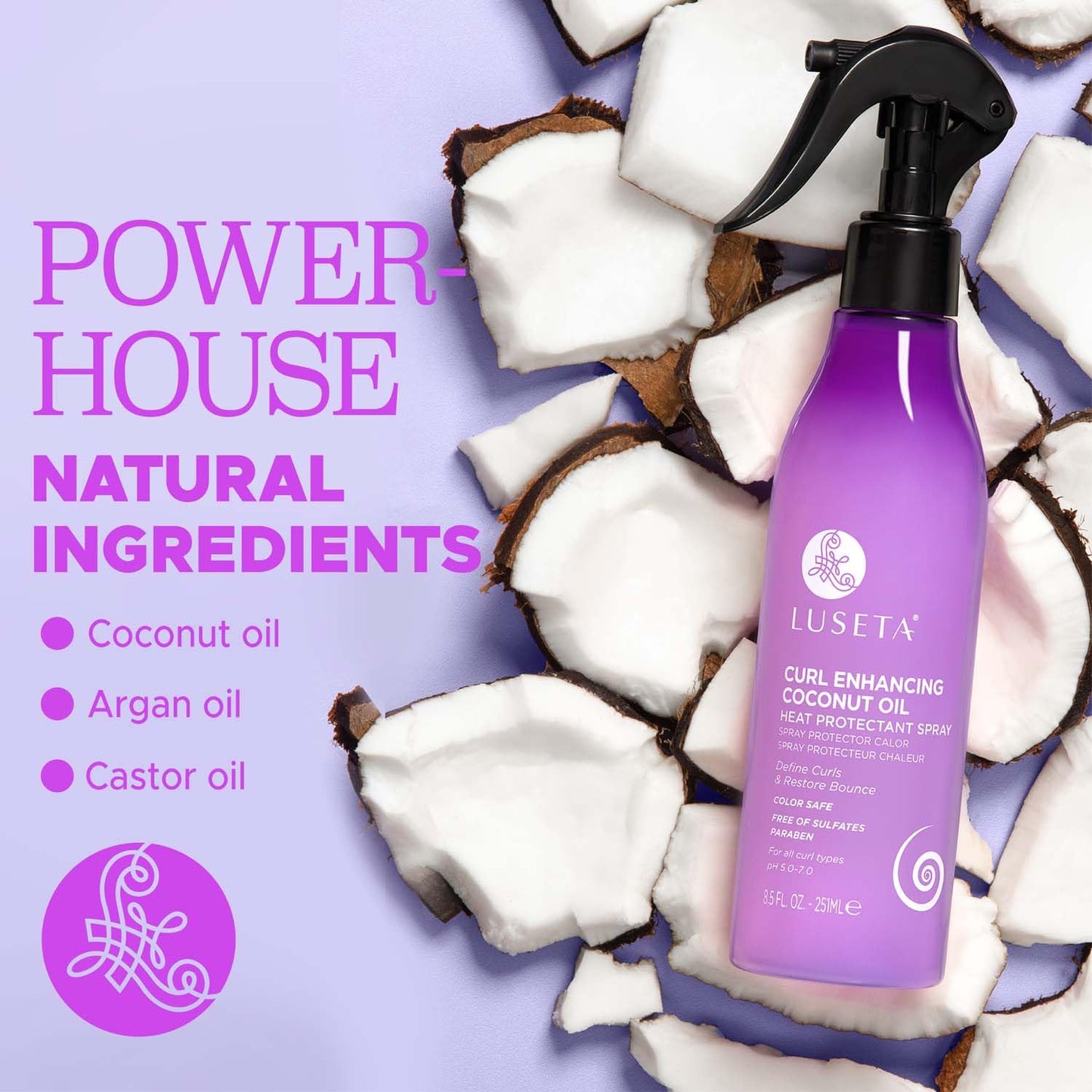Luseta Curl Enhancing Heat Protectant Spray Define Curls & Resotre Bounce for Curly and Wavy Hair,Protect Hair from Heat Damage,Frizz-Free for Women Beauty & Personal Care L LUSETA