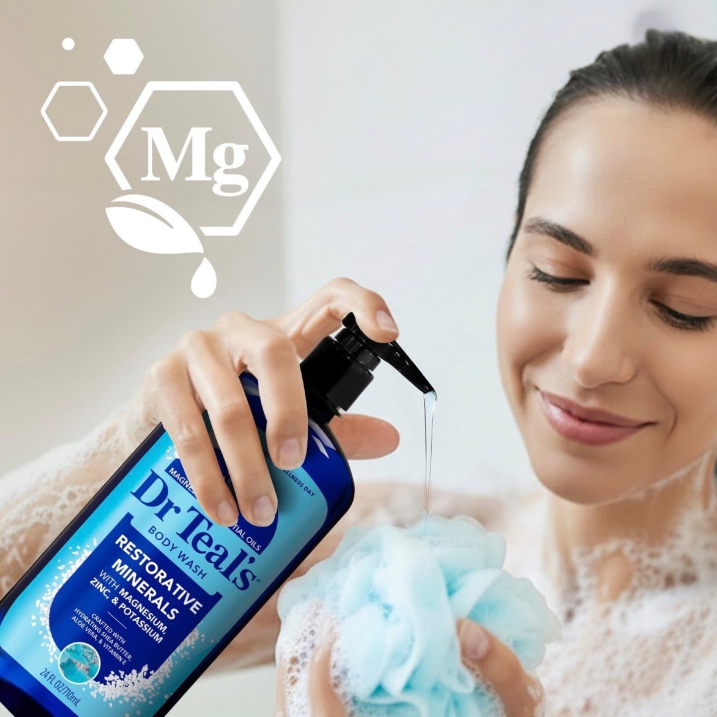 Dr Teal's Body Wash, Restorative Minerals with Magnesium, Zinc & Potassium (Body Wash Set of 2) Beauty & Personal Care Dr Teal's