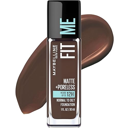Maybelline New York Fit Me Matte Plus Poreless Foundation, Espresso, 1 Fluid Ounce Beauty & Personal Care MAYBELLINE