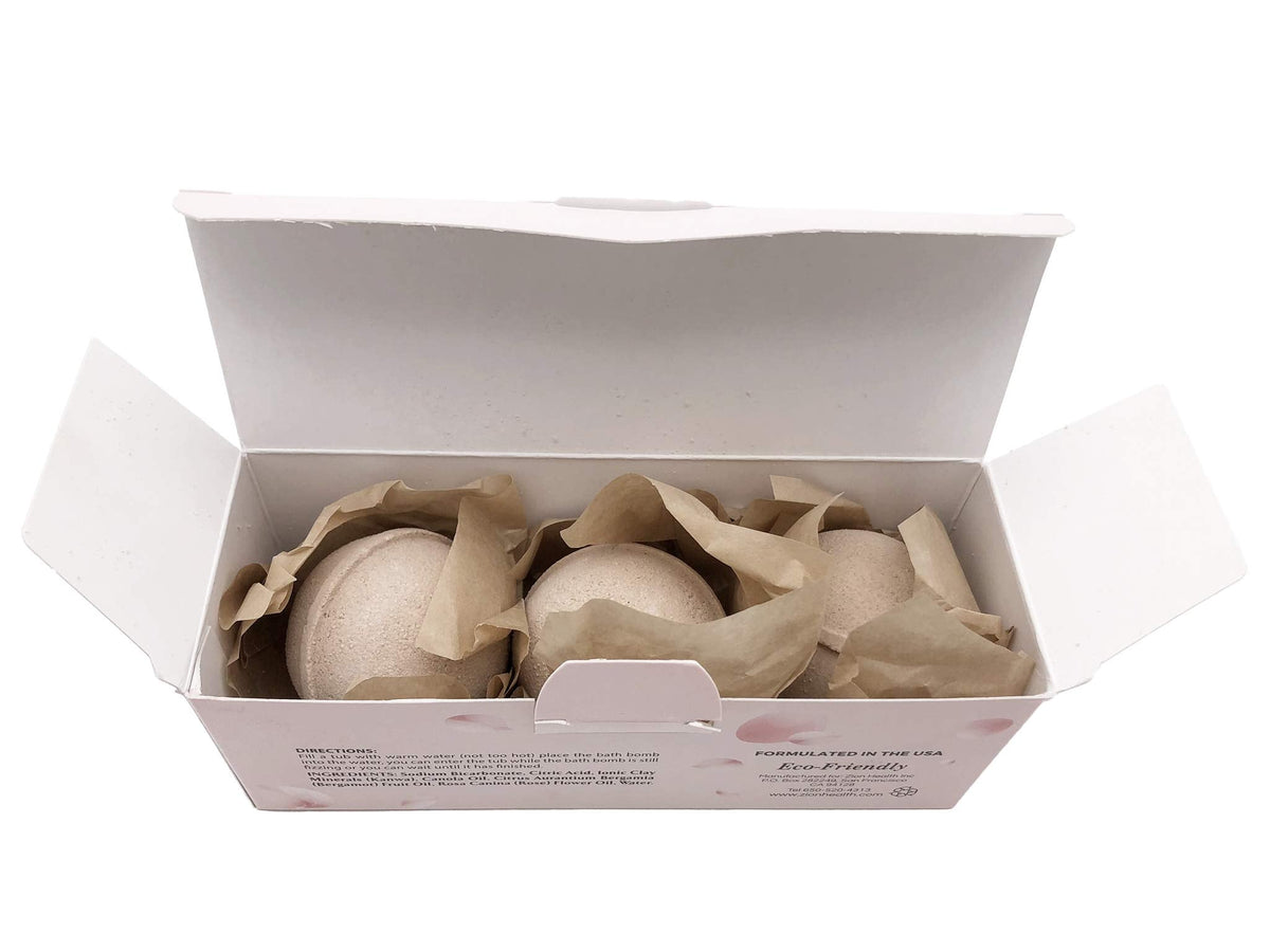 Bergamot Rose Hydrating Bath Bombs Zion Health 3 ct Bomb Beauty & Personal Care Zion Health
