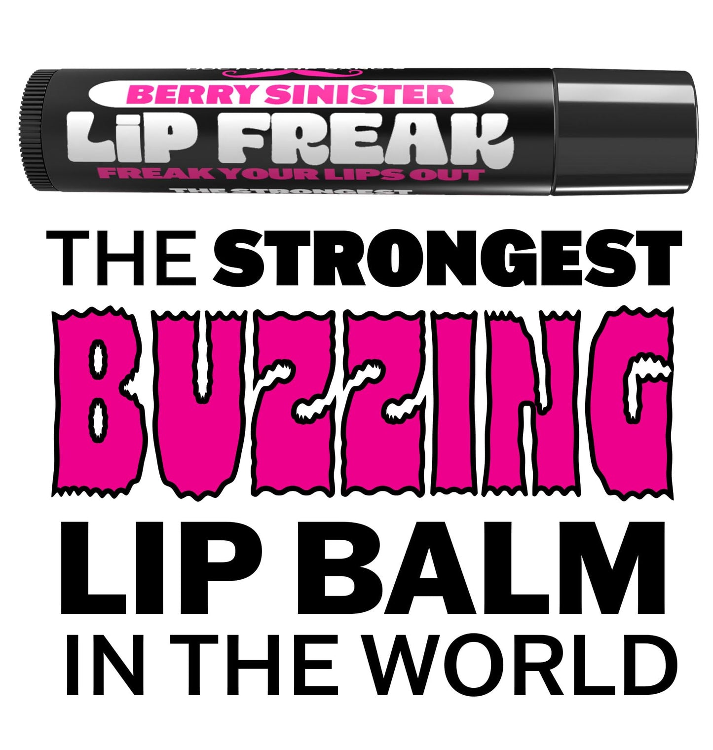 Doctor Lip Bang's BUZZING Lip Balm - Lip Freak - 100% All Natural - Cruelty Free - Berry Sinister Beauty and Personal Care Doctor Lip Bang's