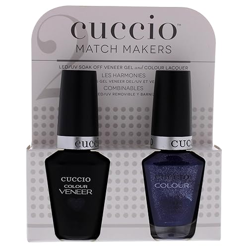 Cuccio Colour Match Makers Set - Purple Rain In Spain for Women - 2 Pc 0.44oz Veneer Soak Of Gel Nail Polish, 0.43oz Colour Nail Polish Beauty & Personal Care Cuccio Colour