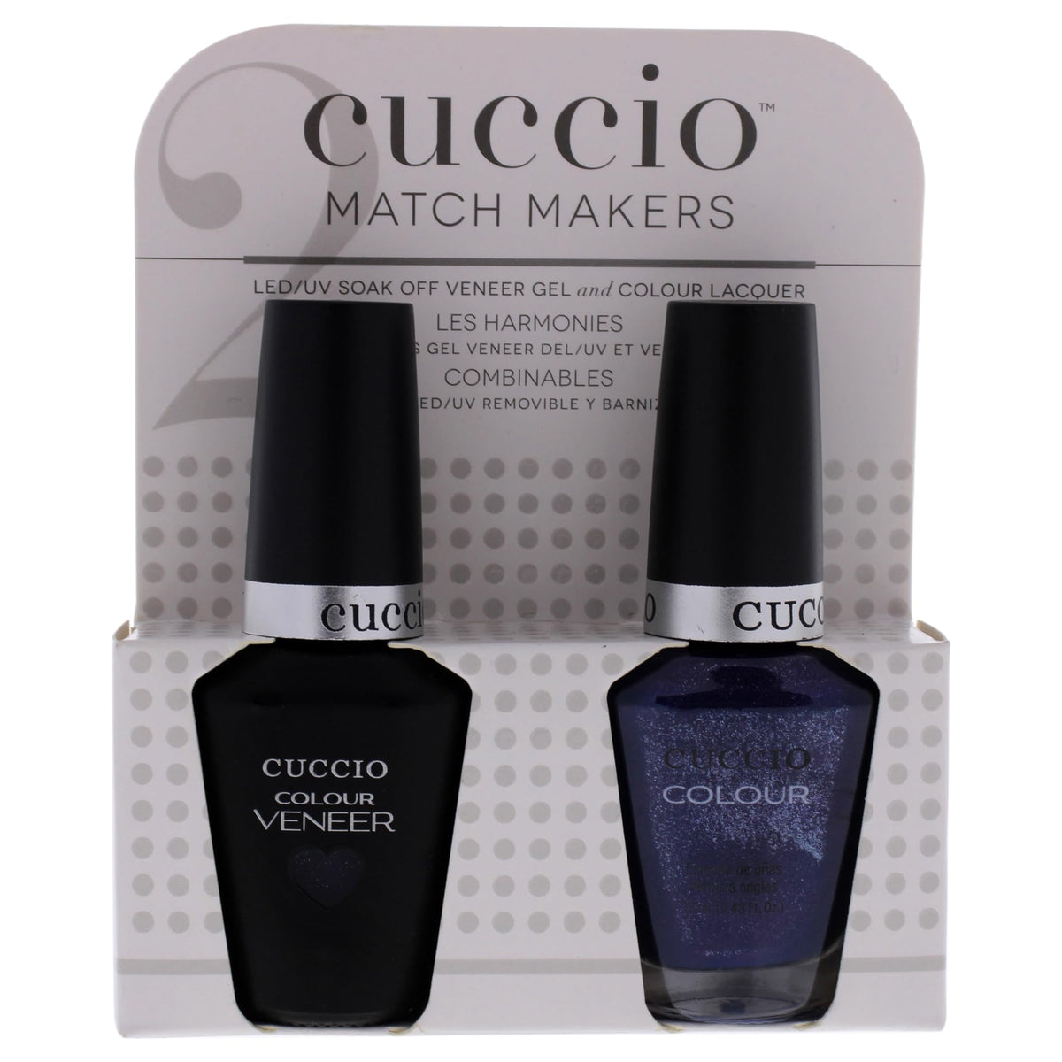 Cuccio Colour Match Makers Set - Purple Rain In Spain for Women - 2 Pc 0.44oz Veneer Soak Of Gel Nail Polish, 0.43oz Colour Nail Polish Beauty & Personal Care Cuccio Colour