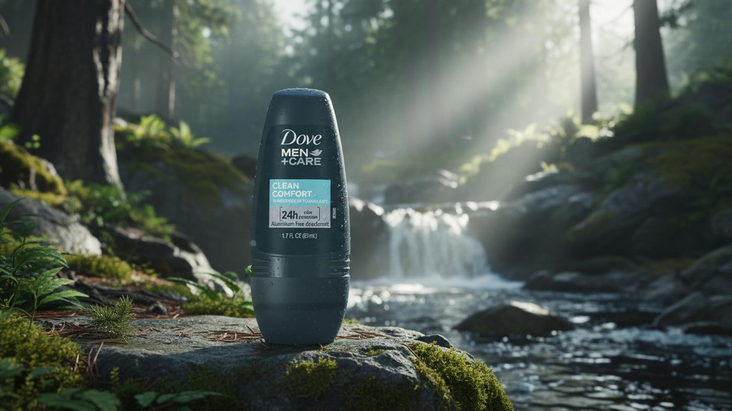 Dove Men+Care Clean Comfort Roll on Deodorant, Aluminum Free, For All Day Underarm Odor Protection, 4-Pack, 1.7 Fl Oz Each, 4 Bottles Beauty and Personal Care Dove