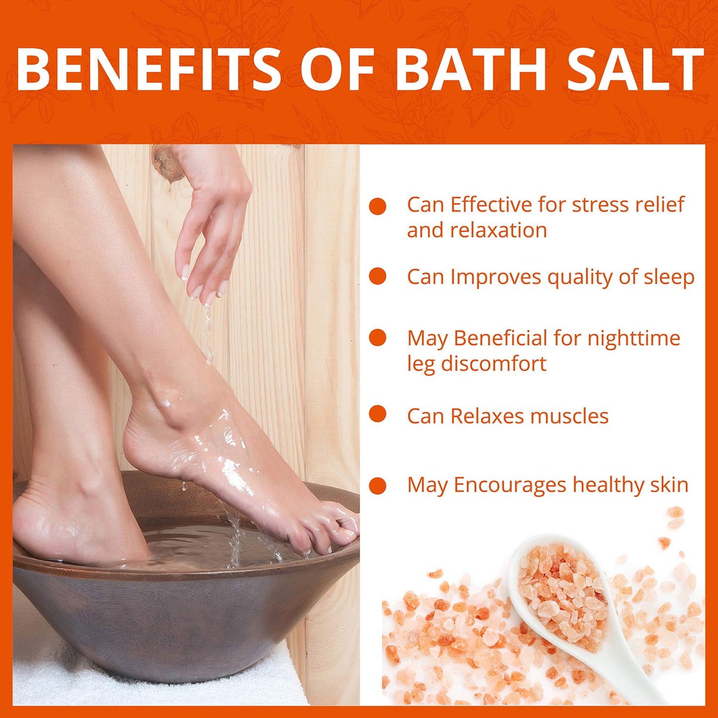 Natural Solution Pink Salt Body Soak with Blood Orange - 3 lbs of Organic Joint & Muscle Relief Soak for Relaxation, Rejuvenation, and Soothe Sore Beauty and Personal Care Natural Solution
