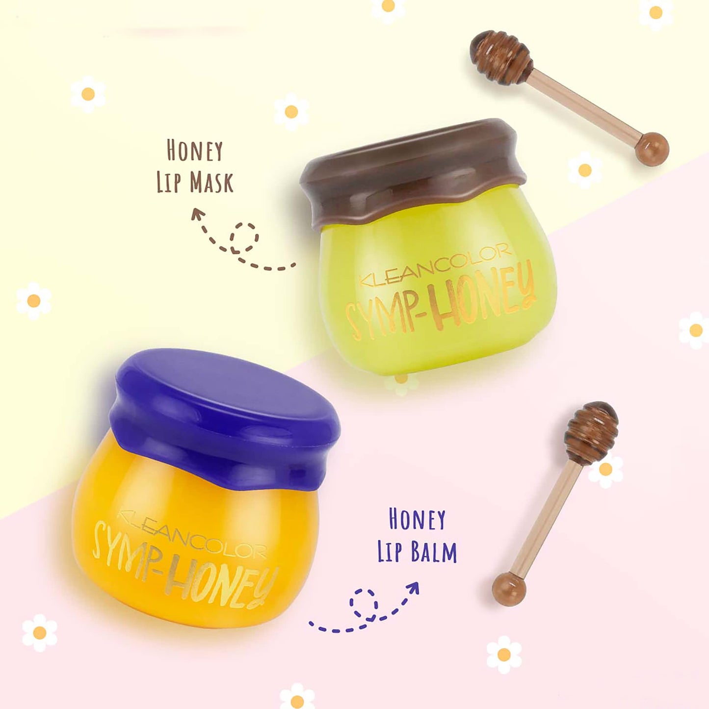 Kleancolor Honey Lip Balm & Mask Set with Honey Dippers Beauty and Personal Care Kleancolor