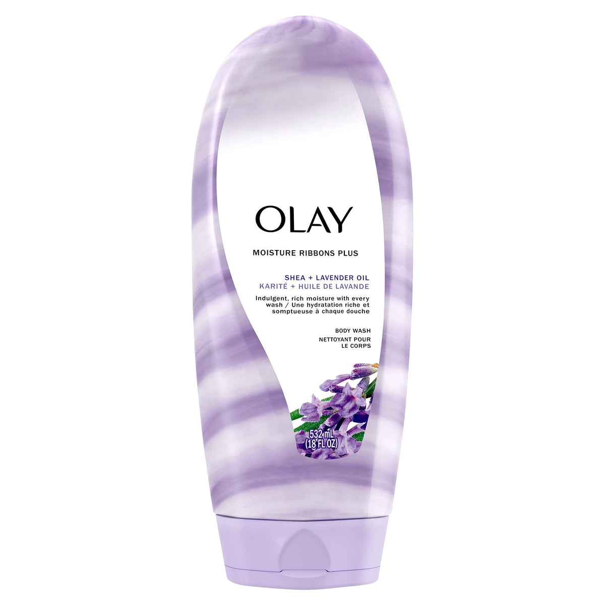 Olay Moisture Ribbons Plus Shea + Lavender Oil Body Wash, 18 oz Beauty & Personal Care Olay
