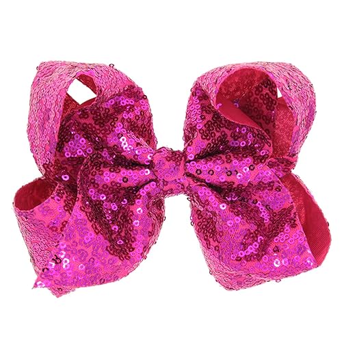 Xansema Hair Accessories: 8 Inches Sequin Alligator Barrettes for Women, Teens, and Girls (Rose) Beauty & Personal Care Xansema