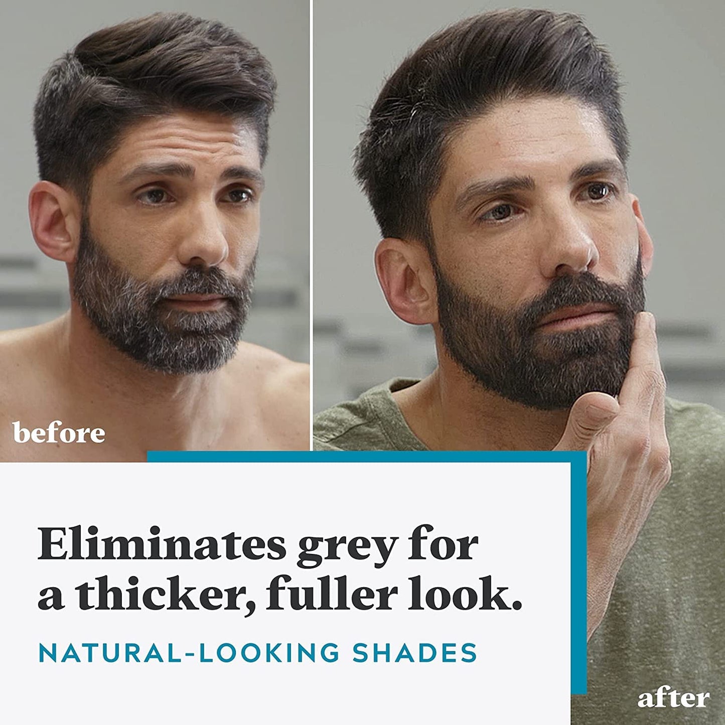 JUST FOR MEN Color Gel Mustache & Beard M-55 Real Black 1 Each (Pack of 5) Beauty & Personal Care Just for Men