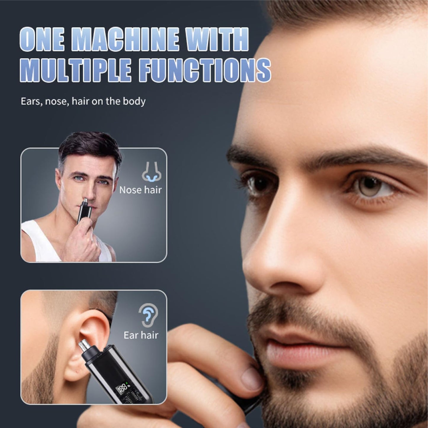 ZHIIDIAN Electric Mini USB Rechargeable Nose Hair Trimmer with Waterproof Washable Head Beauty and Personal Care ZHIIDIAN