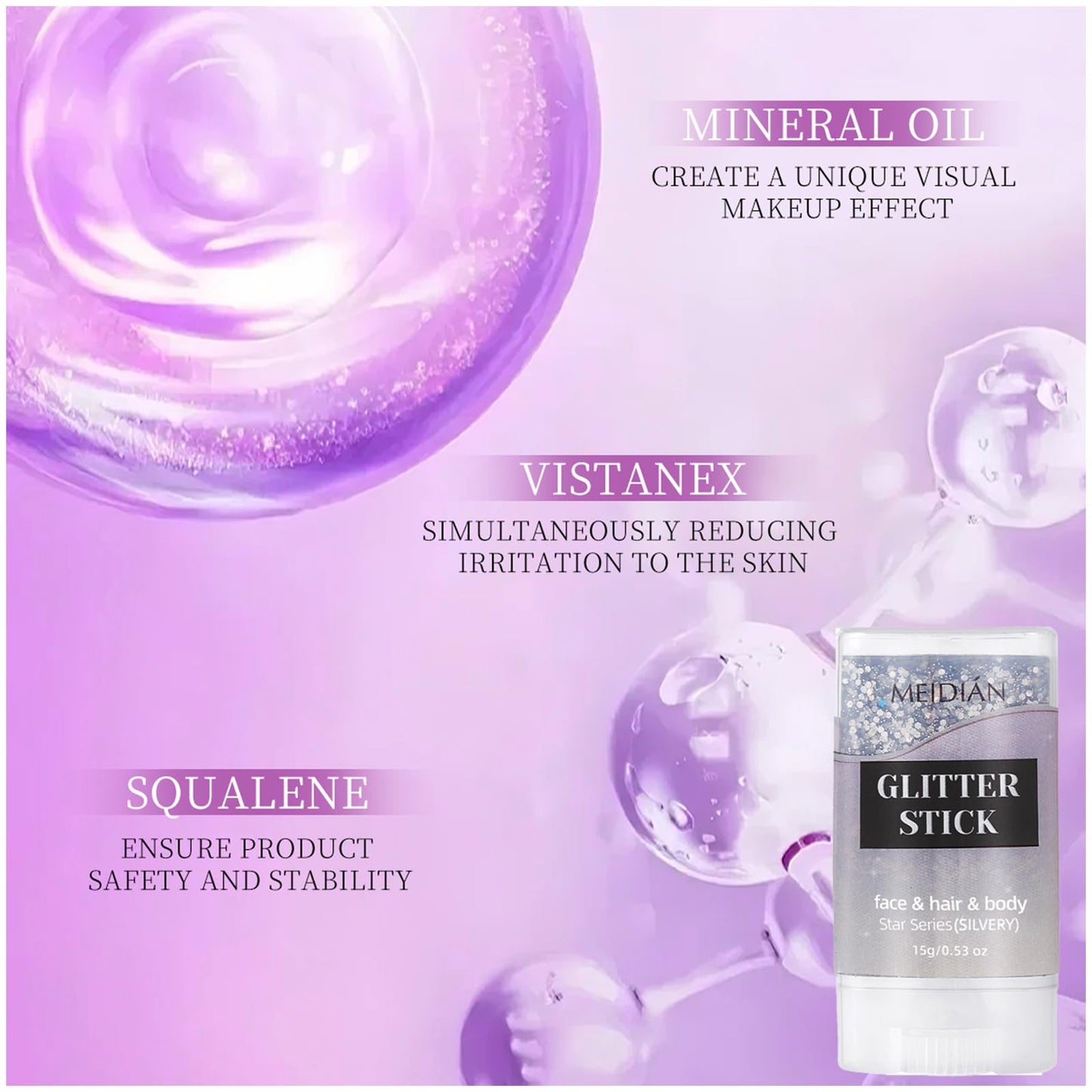 Silver Body Glitter Stick Sparkle Body Glitter for Women Glitter Face Paint for Party Festival Accessories Glitter Beauty & Personal Care ADMD