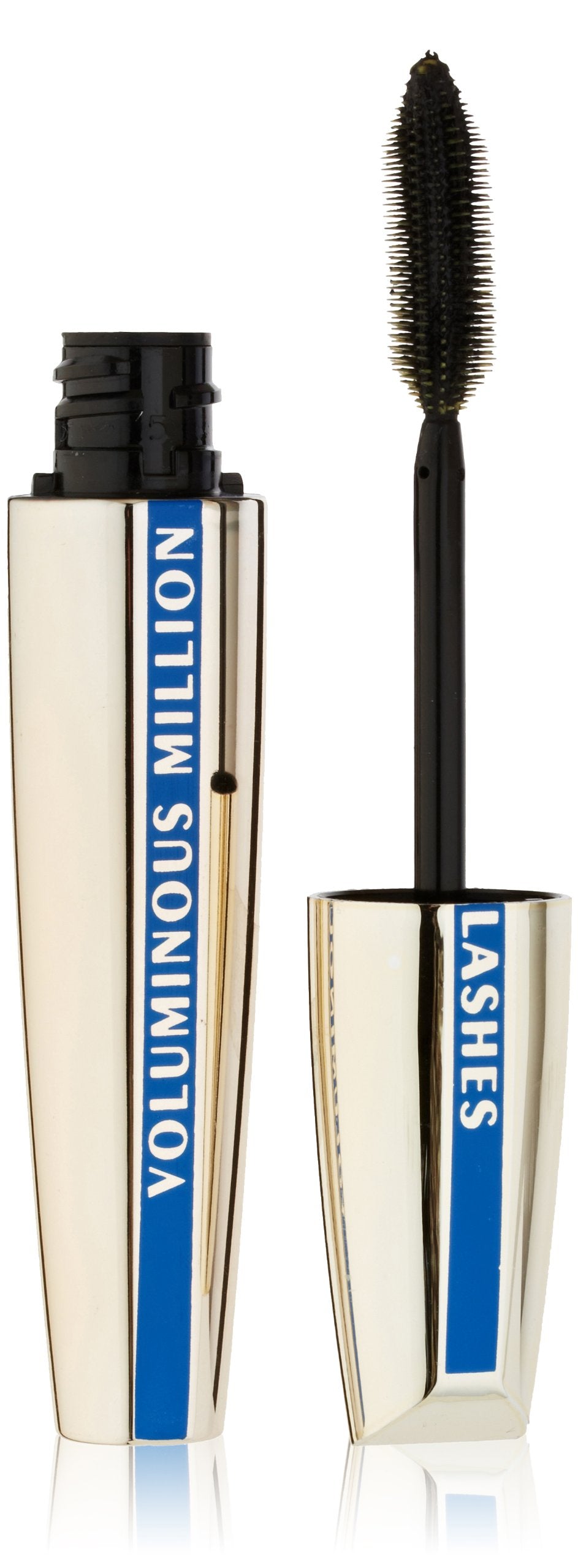 L’Oreal Paris Makeup Voluminous Million Lashes Mascara, Volumizing Collagen Infused Eye Makeup, Amplifying Mascara Brush, Waterproof, Black, 0.32 Fl
