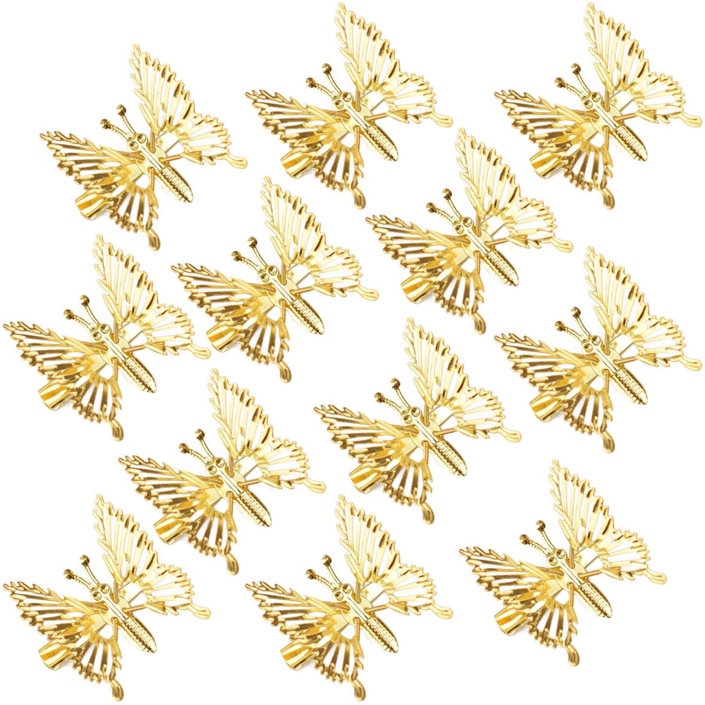 ISCRIO 12 Pcs Butterfly Hair Clips, Moving Wings Butterfly Metal Hair Barrettes, Hair Styling Accessories,Cute Hairs Pins Clip for Women and Girls Beauty & Personal Care VOBRAMY