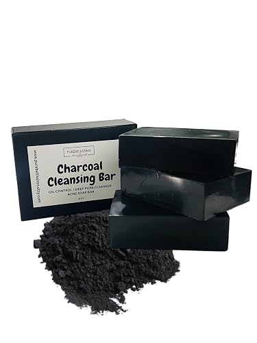 PureBellissimo Activated Charcoal Soap Bar - For Acne, Oily Skin, Skin Detox, Blackheads, Brightening Face, Body, Men Women Teens with Oily Skin, 4 Beauty & Personal Care PureBellissimo
