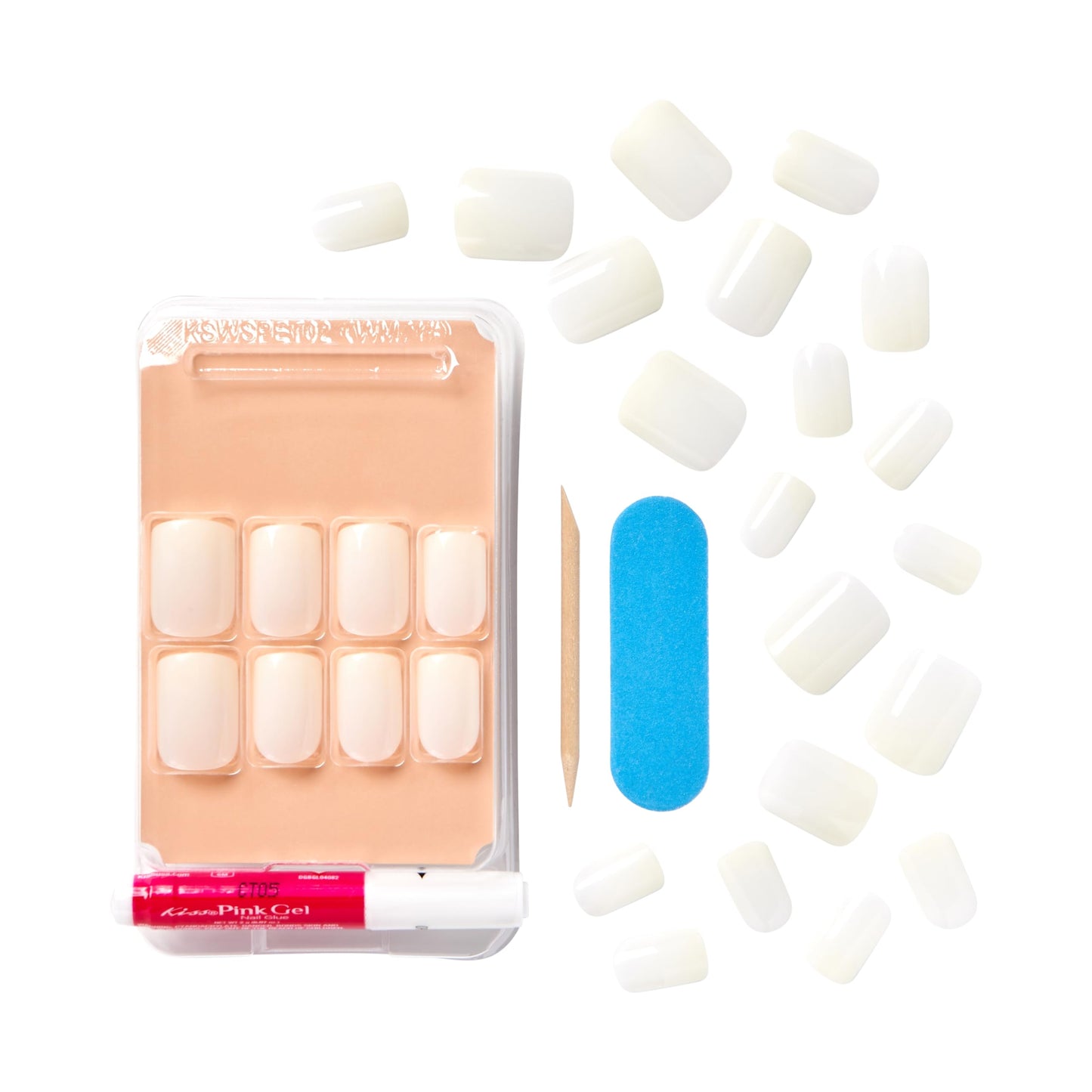 KISS Salon Acrylic Wider Fit Natural Fake Nails, ‘Rare’, 28 Acrylic-Infused, Bubble-Free, Flexible, Durable, False Glue-On Nails Beauty & Personal Care KISS