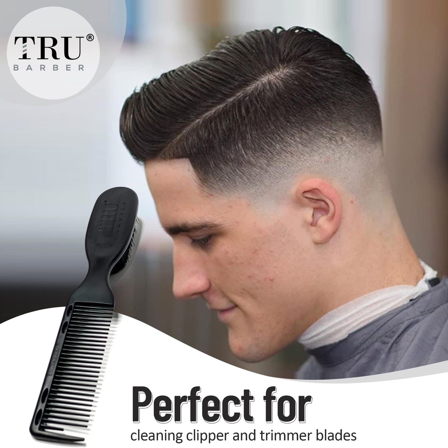 TRU BARBER PRO Fading Brush, Hair cutting Brush, Clippers brush Beauty & Personal Care TRU BARBER