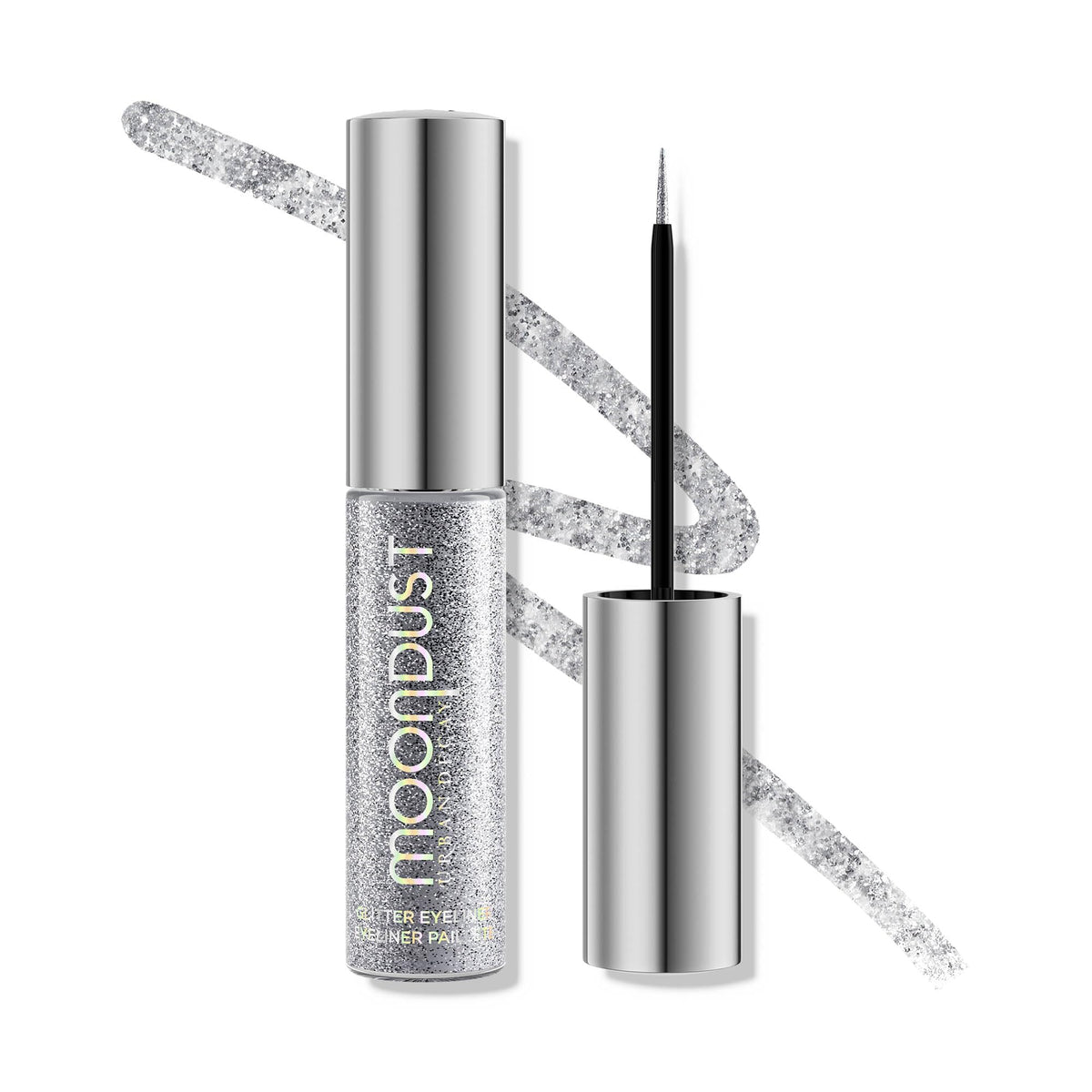 URBAN DECAY Moondust Liquid Glitter Eyeliner (Glamrock - Silver Glitter), Sparkly Eye Liner, Glitter Eyeshadow Topper, Universal Shimmering Shades, No Beauty & Personal Care URBAN DECAY