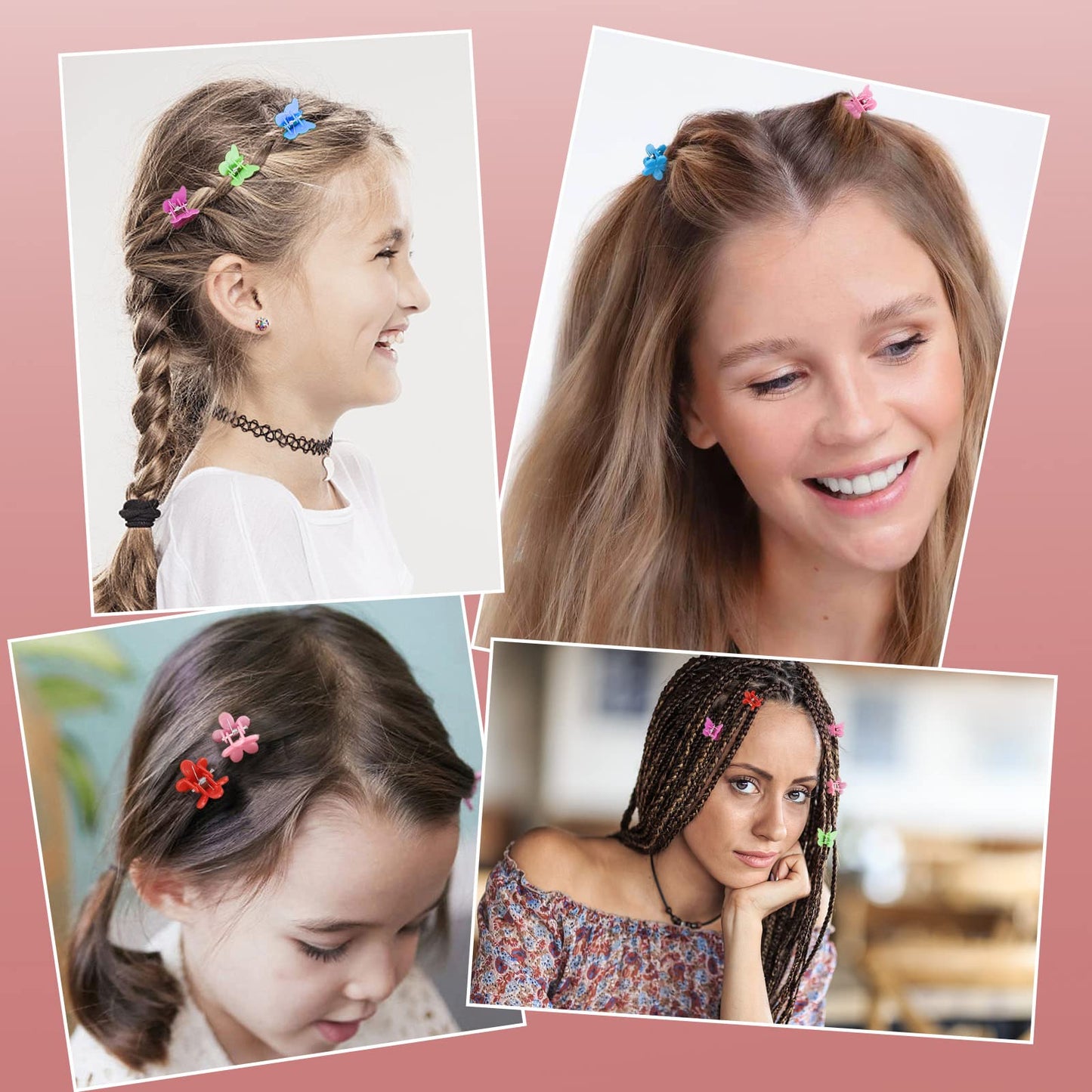 YISSION 200 Pcs Mini Hair Clips Flower Hair Clip Butterfly Hair Clips Small Claw Clips for Hair 90s Hair Accessories for Girls Women School Party Beauty & Personal Care YISSION