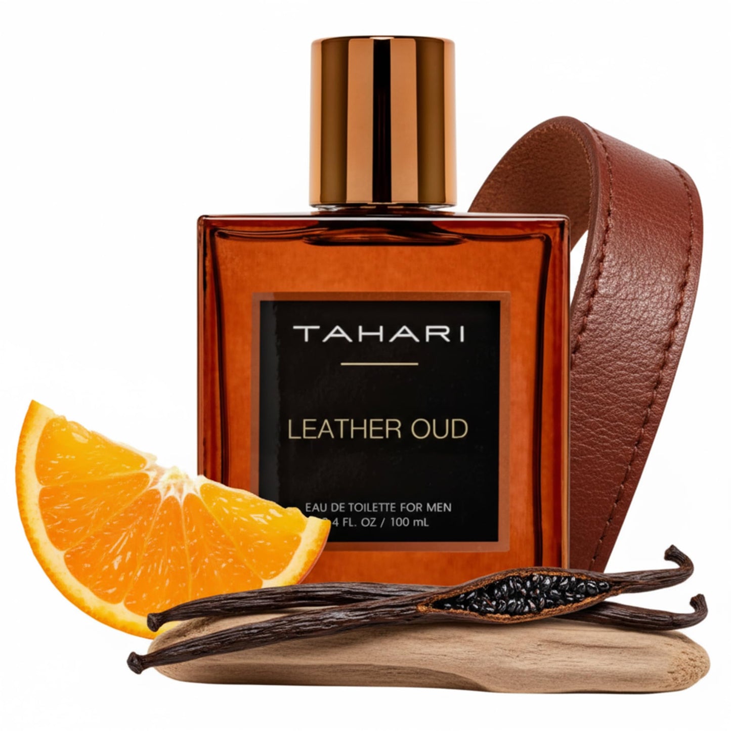 TAHARI Leather Oud Eau de Toilette for Men - Long-Lasting Luxury Cologne Spray with Bergamot, Leather & Amber Scent - Bold, Masculine, Sophisticated Beauty & Personal Care TAHARI