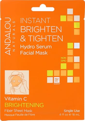 Andalou Naturals Instant Brighten & Tighten Hydro Serum Facial Mask, 0.6 Fluid Ounce Beauty & Personal Care Andalou Naturals